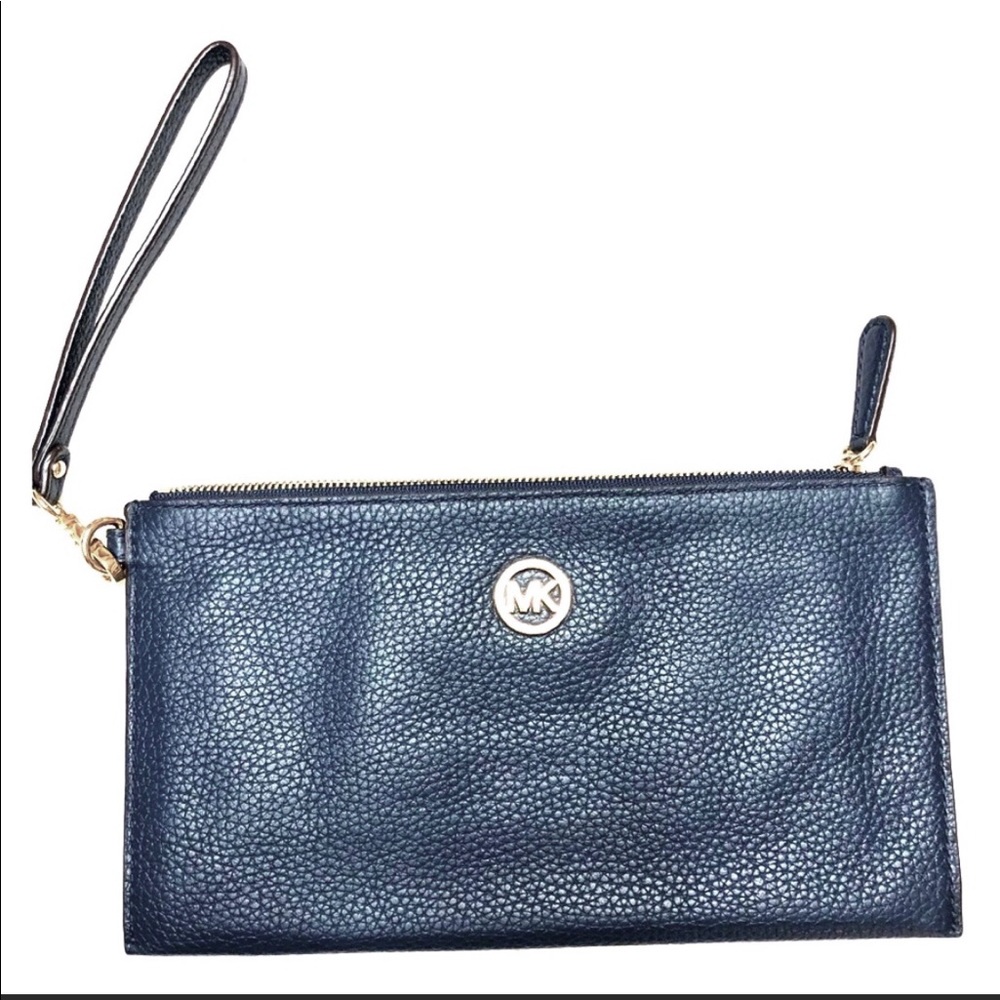 Michael Kors NAVY blue Wristlet